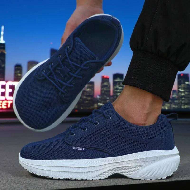 Wide Platform Shoes Men Tennis Femimino Slip on Breathable Sneakers Minimalist Soft Barefoot Walking Shoe Zapatillas De Deporte