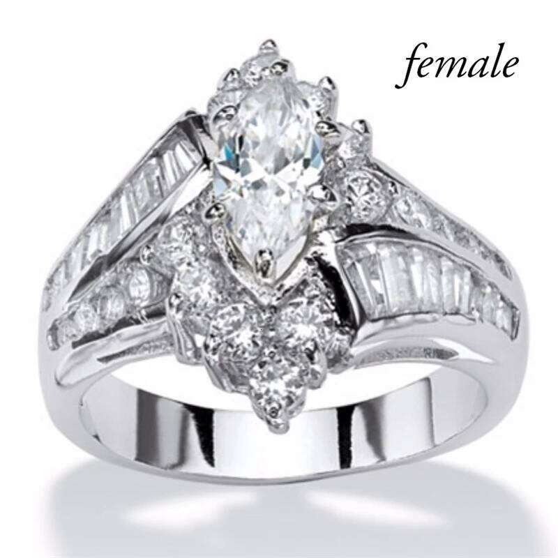 Carofeez Couple Men Stainless Steel Double Row Zircon Fashion Geometric Women Rings Wedding Ring Gift W260206