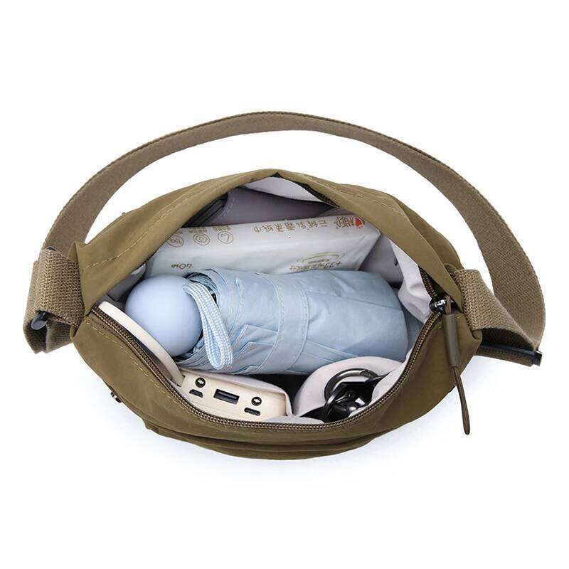 Women's Ultra Light Nylon Crossbody - Adjustable Strap, Zipper Closure, Fashionable Shoulder Bag for Daily Use XJ260129