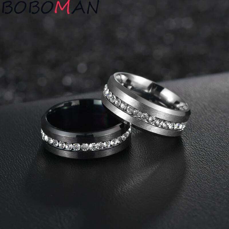 official-website Stainless Steel Pair Couple For Men And Women Jewelry Romantic Wedding Promise Engagement Rings W260206