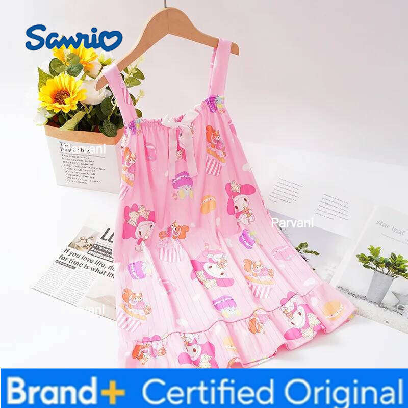 Sanrio Children's Strap Sleeping Skirt Thin Girl Cartoon Printed Pajama Summer Princess Style H260206 - view 5