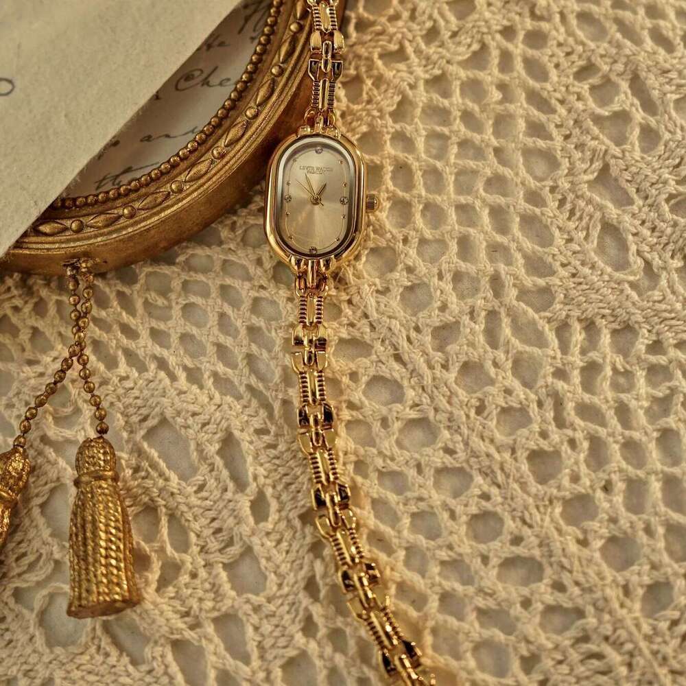 1 Piece of New Gold Bracelet Style Retro Casual Fashion Simple Accessible Luxury Elegant Versatile Waterproof Women's Quartz Watch Z260206