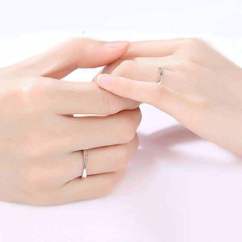 1Pair Couple Cute Dog Open Ring For Women Men Adjustable Finger Rings Romantic Lovers Anniversary Jewelry W260206