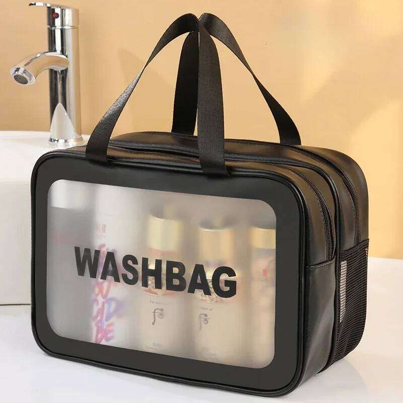 Wet-dry separation makeup portable toiletry travel large capacity storage bag fitness swimming essentials Y260206