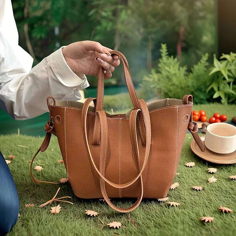 Stylish Casual Tote Large Capacity PU Leather Handbag Women Wing Bag, Fashionable Woman Bags, Commuting Armpit Shoulder Bag Y260205