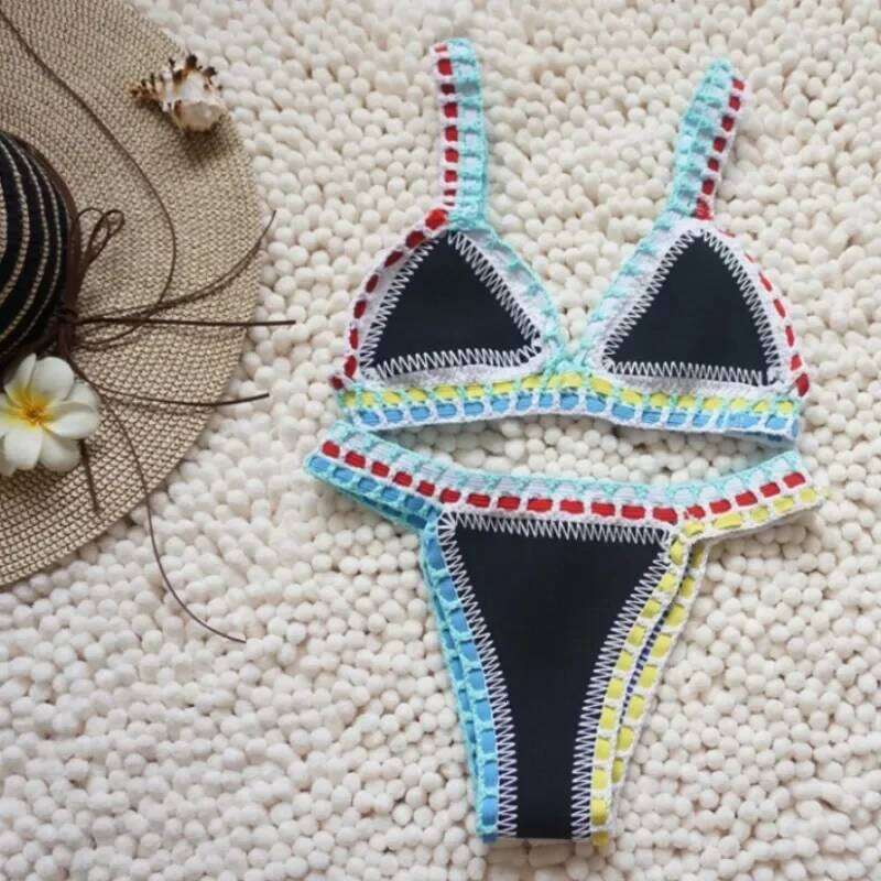 Sexy Bikinis Women Swimsuit Summer Neoprene Bikini Beach Wear Surf Biquini Female Swimwear Two Piece Brazilian Bathing Suit Hot Z260206