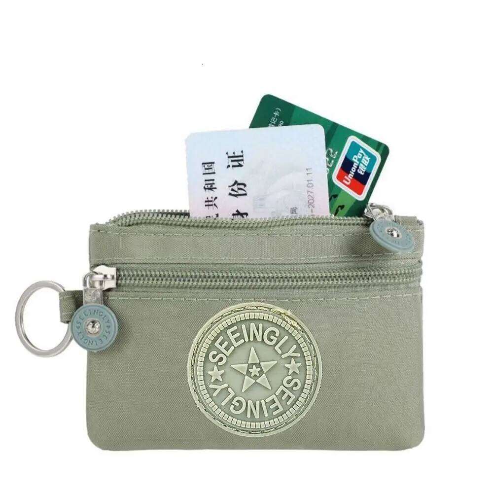 2023 New Durable Canvas Coin Purse with Key Ring Waterproof Wear-resistant Wallet Money Bag Male Female Credit Card Holder Y260206