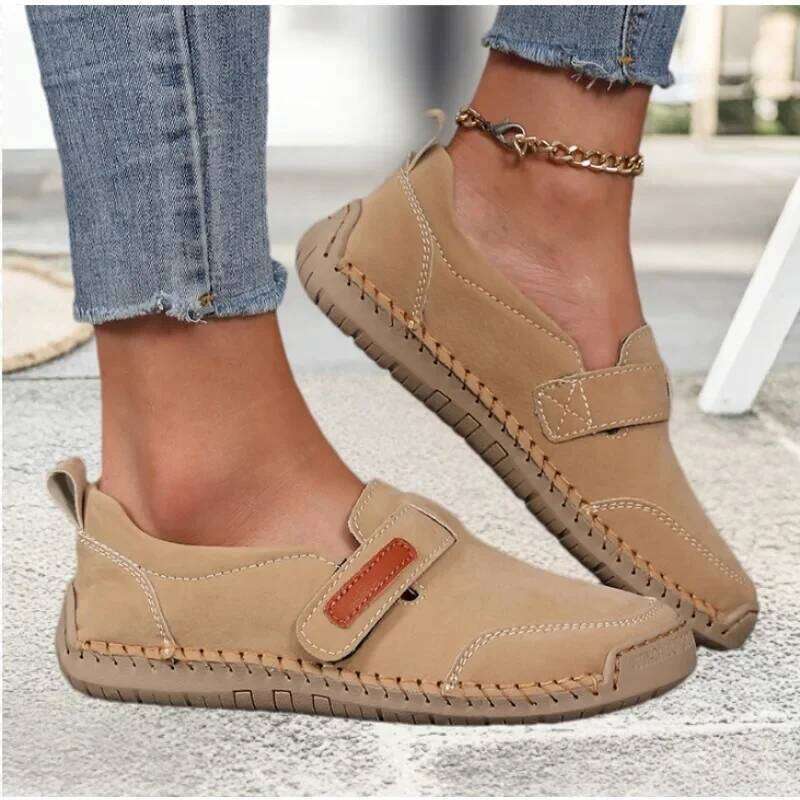 Women's Sports Casual Soft Comfortable Flat-soled Outdoor Loafers Moccasins Stitched Slip on Ballet for Women Nurse Shoes