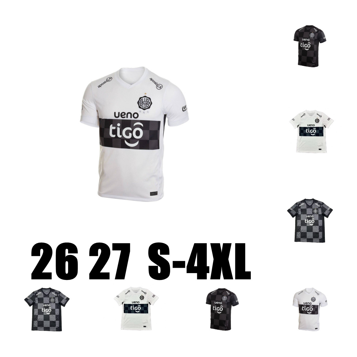 Club Olimpia 2026 2027 Olveira soccer jerseys Gonzalez home away third Redes Maillots De Foot 26 27 Gomez Lopez men football shirt Zabala Pratto camesitas de futol 4XL