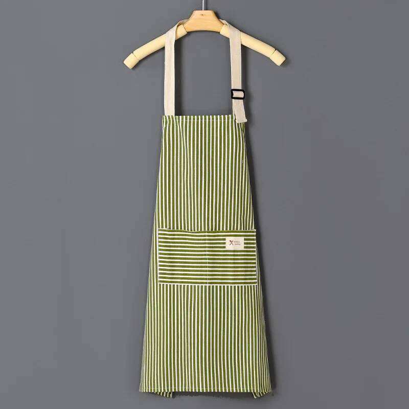 Cotto Linen Striped With Thin Cotton Fabric Waistband For Stain Oil Resistance Coffee Overalls Apron Kitchen Accessories S260205