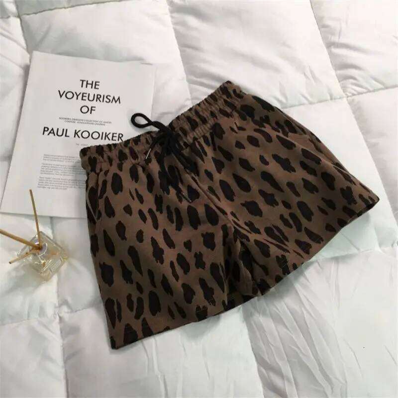 2025 New Bottoms Sexy Leopard Print Women Pantalones Cortos De Mujer High Waist Casual Fashion Summer Oversized Shorts XJ260206