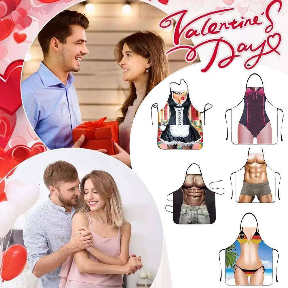 Funny Sexy Cooking Apron Kitchen Baking For Woman And Man Dinner BBQ Party Cartoon Delantal Cocina S260205