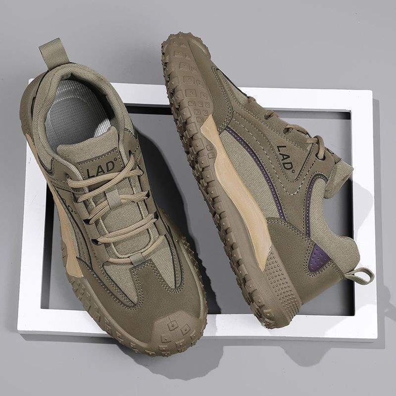 2025 Autumn Construction Site Thick Low Wear-Resistant Non-Slip Waterproof Oil-Proof Steel Toe-Free Work Shoes