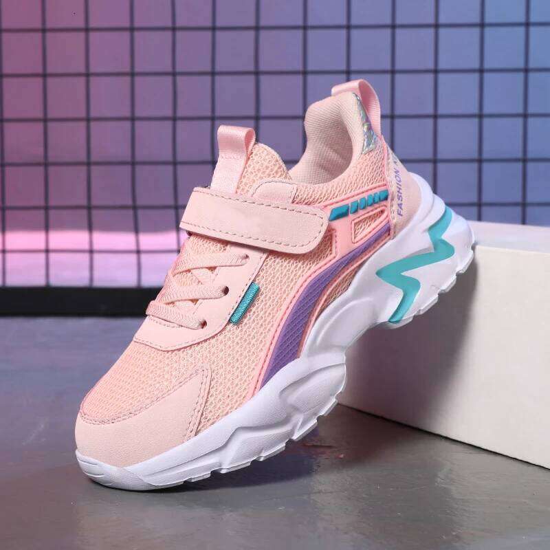 Children's pink casual women's breathable mesh sports comfortable outdoor walking shoes 26Y0206