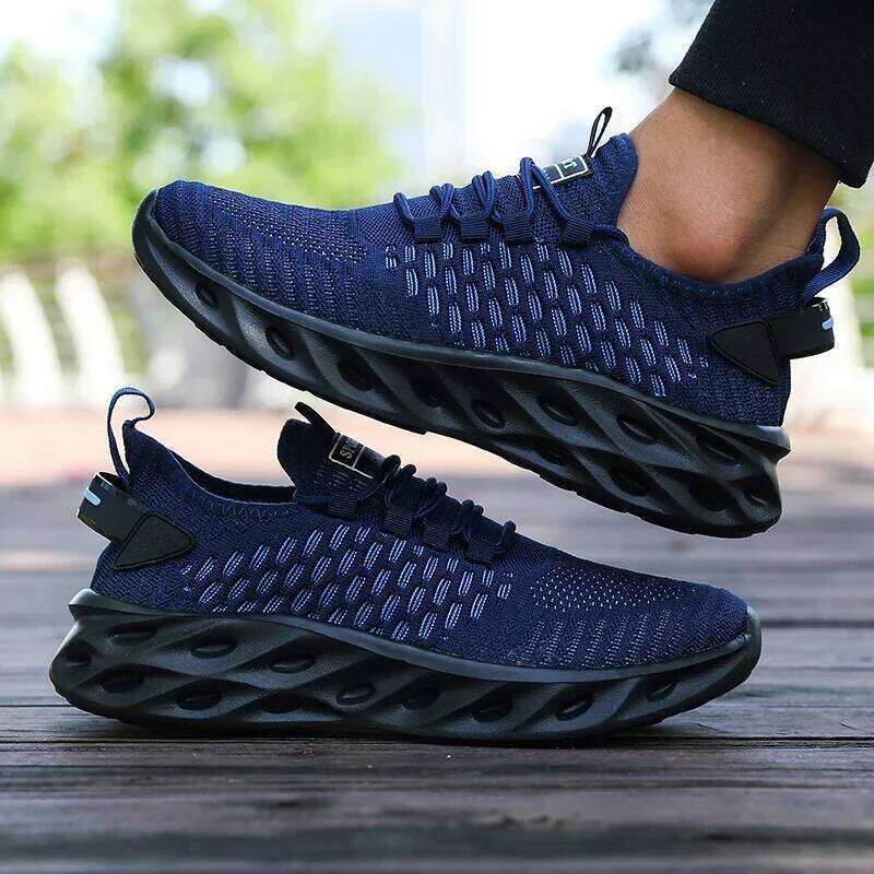 Men's Running 2025 Soft Soled Breathable Anti-Odor Shock-absorbing Mesh Shoes New Outdoor Walking Training Tennis Sneakers