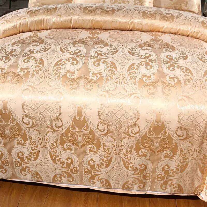 50 Bedding Set Queen King Size Duvet Cover Silky Bed Linens Quilt High Quality Luxury Gold Colour 2/3pcs Comforter XJ260206