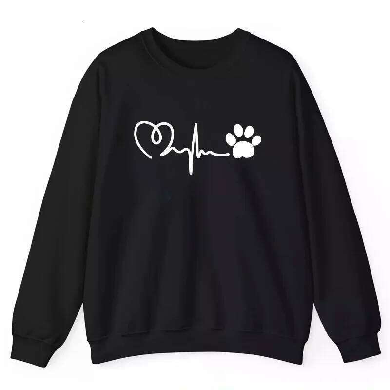 Mardi Hefxessdr Womens Sweatshirts Cute Print O Neck Tops Casual Daily Outdoors Sports Jogging Pullover Korea Style Long Sleeves Woman Clothing
