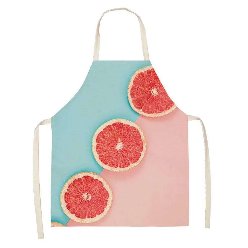 Summer Fruit Pattern Master Female Kitchen Hairdresser Children's Cute Apron 68X55CM S260205 4ce