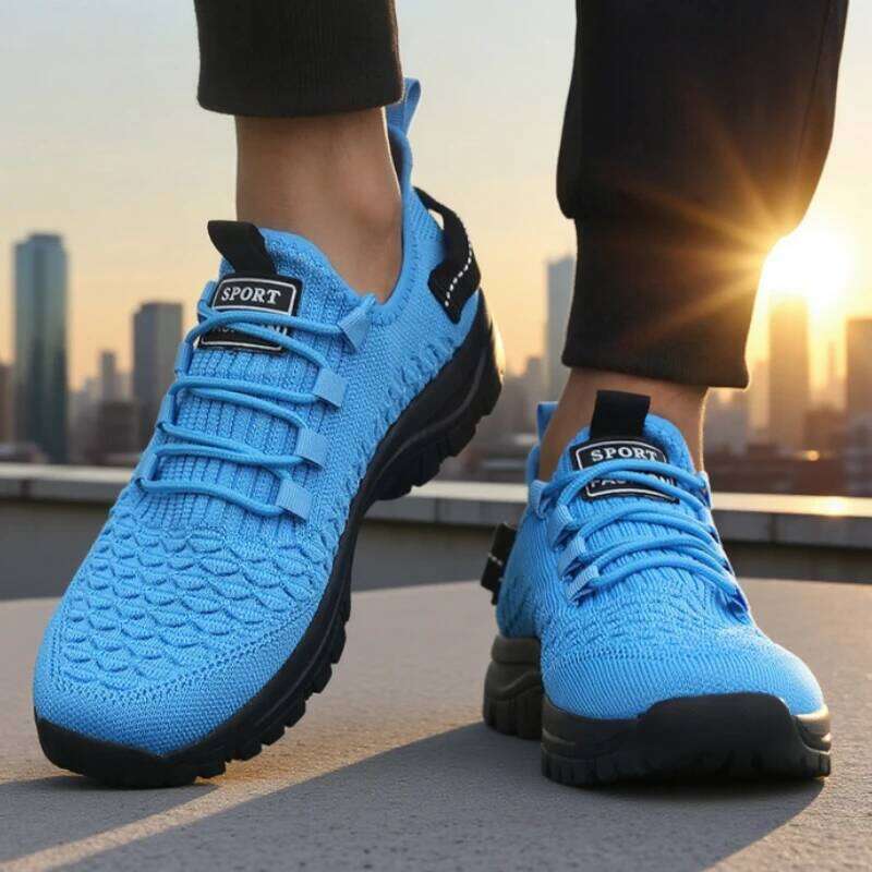 Trending 2025 Men's Mesh Running Lightweight Breathable Sports Fashion Casual Walking Shoes Hot Buy Sneakers Men
