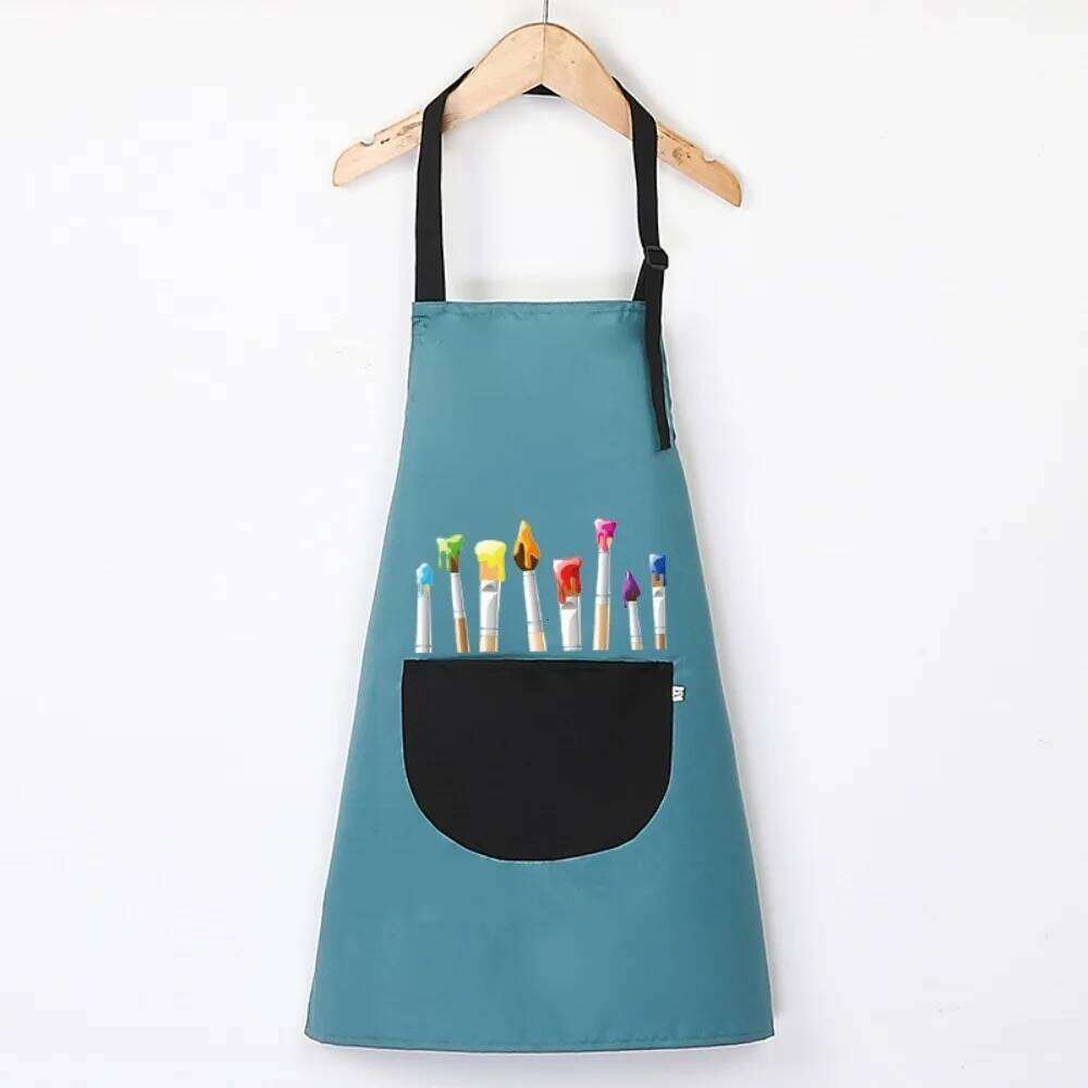 High Quality Waterproof Oil-proof Sleeveless Painting Apron Adjustable Art Craft Cook Bib Children S260205