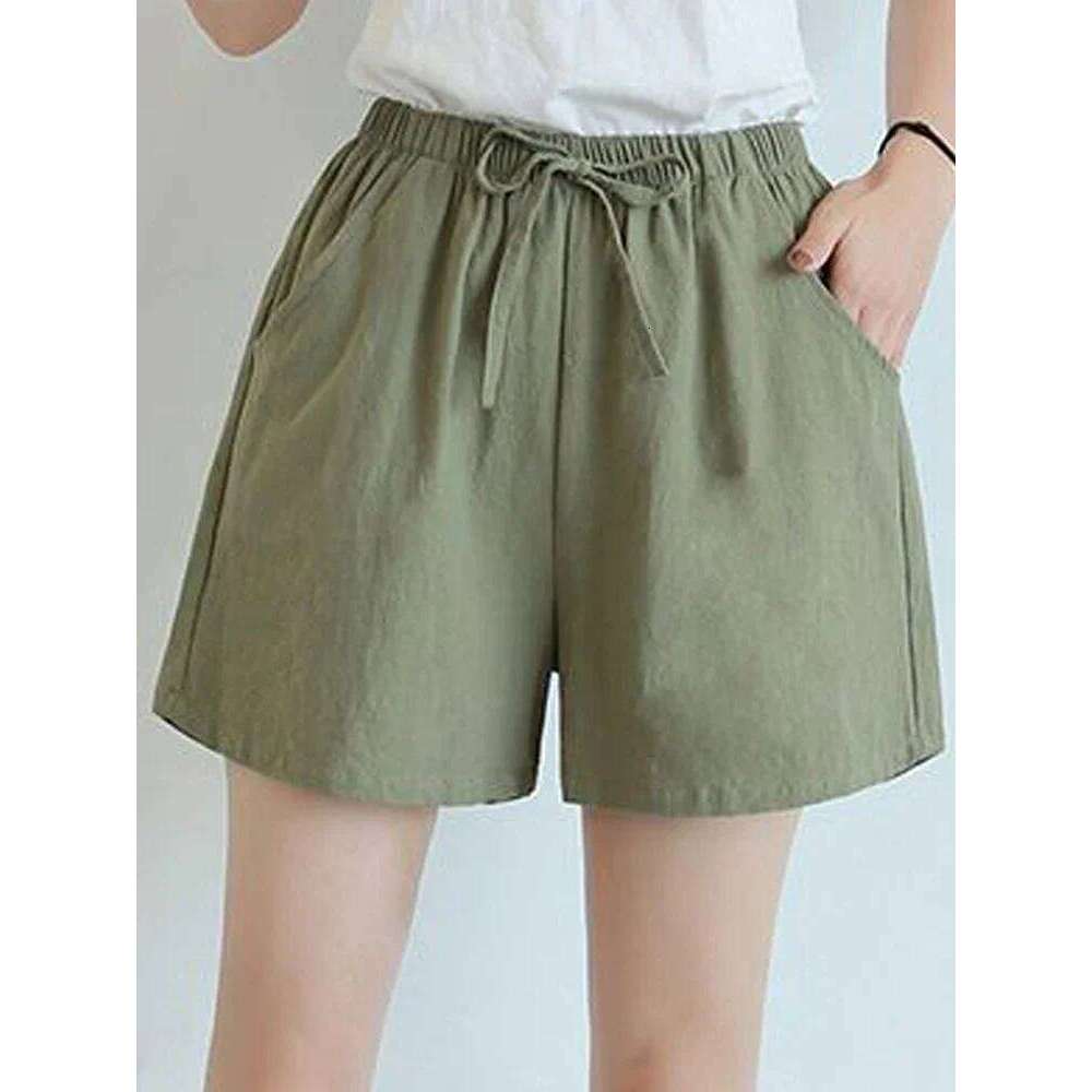HELIAR Casual Linen Gym Workout High Waisted Ladies Short Women Shorts Sport Femme C260206