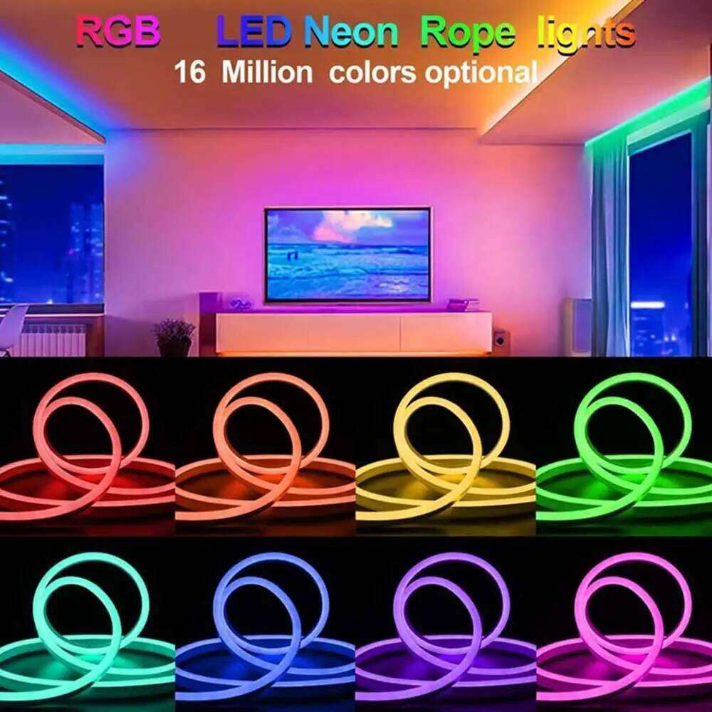TUYA Neon RGB WIFI 16Colors DIY 3m 5m Smart LED Waterproof Flexible Light Strip APP Work With Alexa Z260206