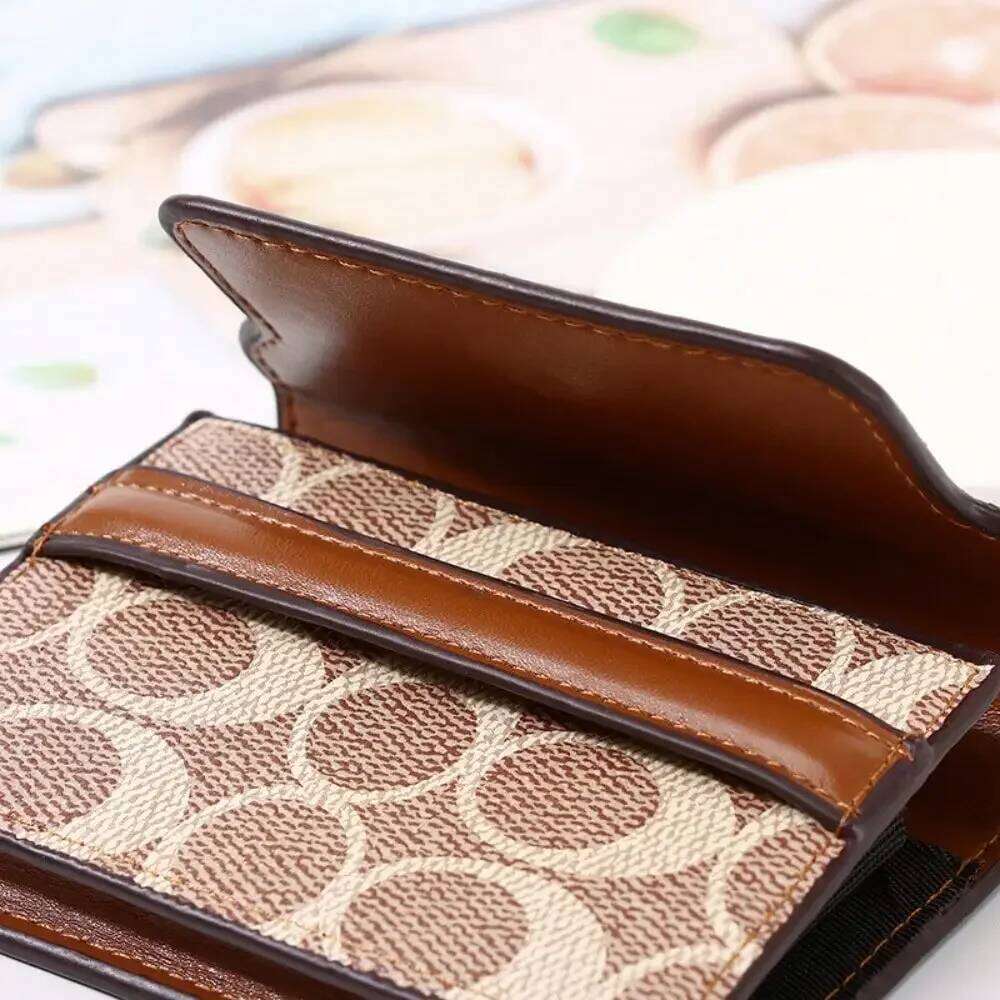 Fashion Multi Slot Simple Solid Color PU Leather Bag, RFID Card Holder, Compact Mini Coin Purse Y260206