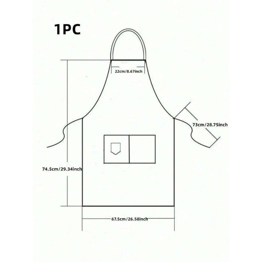 Fashion Canvas Kitchen Aprons Woman Men Chef Work Apron For Grill Restaurant Bar Shop Cafes Beauty Nails Studios Waiter S260205 14b