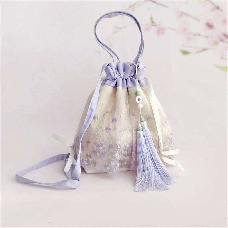 1pcs Handmade Handbag New Retro Shoulder Bag Hanfu Portable Satchel Daily Outdoor Coin Purse Women Girl Birthday Gift