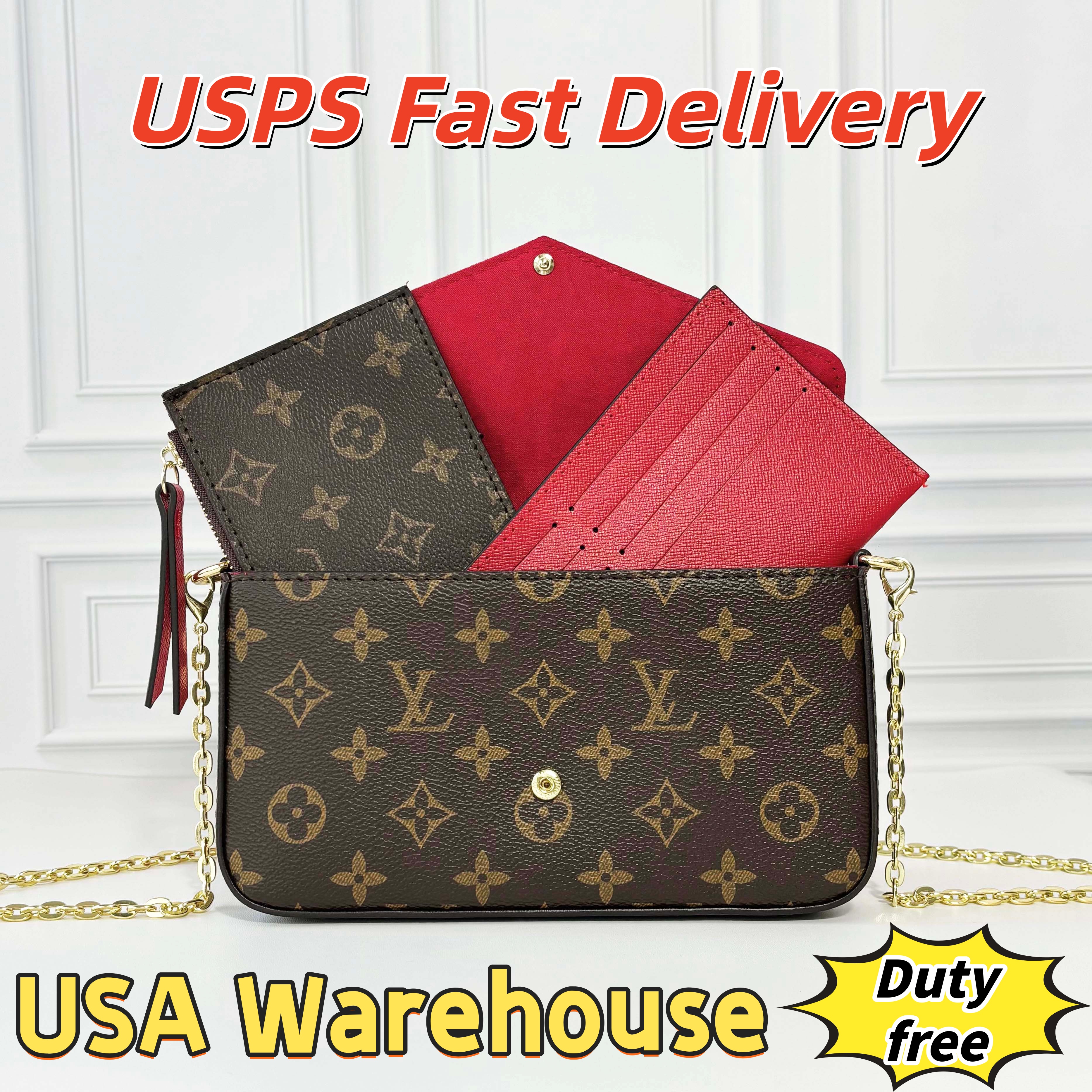 Designer Bag luoiis viutton bag Easy Ladies Letter Shoulder Bag Fashion Handbag High Quality Luxury Bag Classic Black Classic Chain Wallet Strap Purse 112