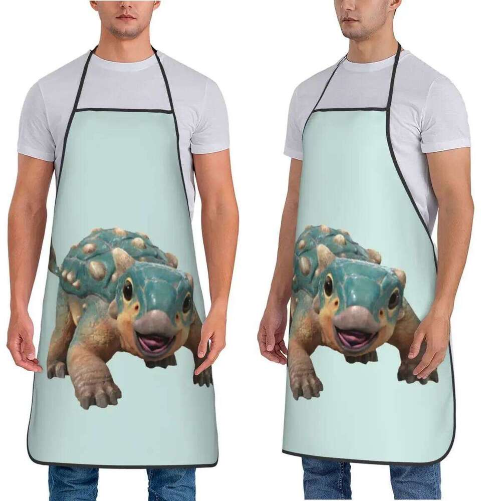 Bumpy Ankylosaurus Magniventris Apron Chef Cooking Baking Tablier Waterproof Bib Kitchen Cleaning Pinafore S260205