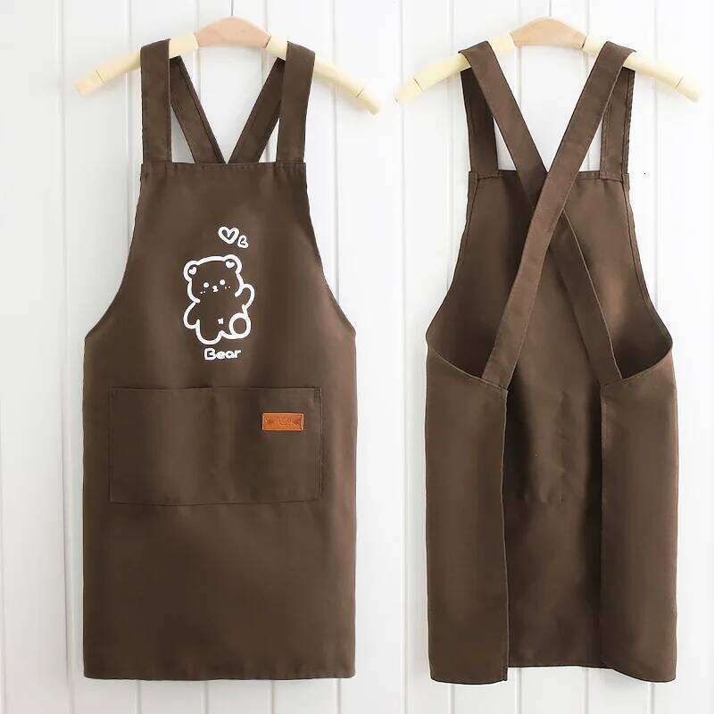Canvas Apron Home Kitchen, Stain-Resistant Cooking Apron, Cartoon Style, Suitable for Work and Dining, Durable Workwear S260205 ba0