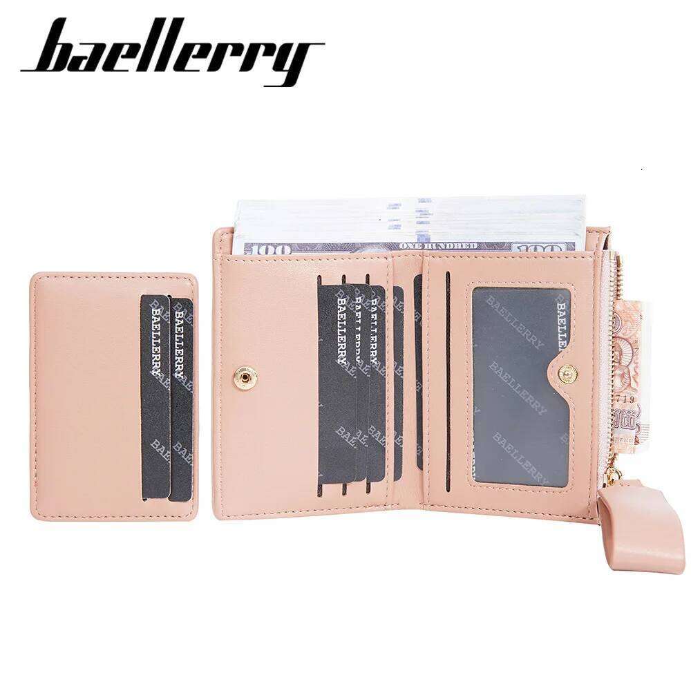 New women's with short zipper stylish high-end wallet multiple slots Japanese and Korean card bag for women Y260206