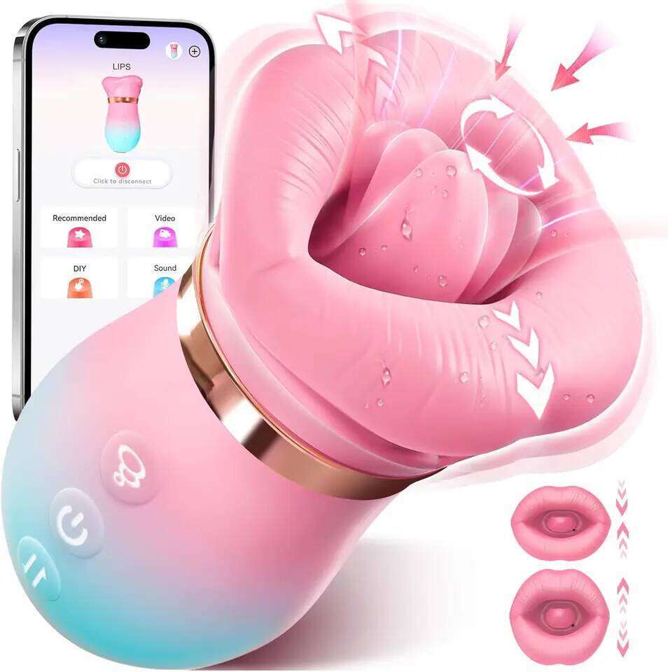 Sucking Vibrator Tongue Licking Sucker Female Oral Clitoris Nipple Stimulator APP Control Vibrating Vacuum Sex Toys for Couples 26L0206