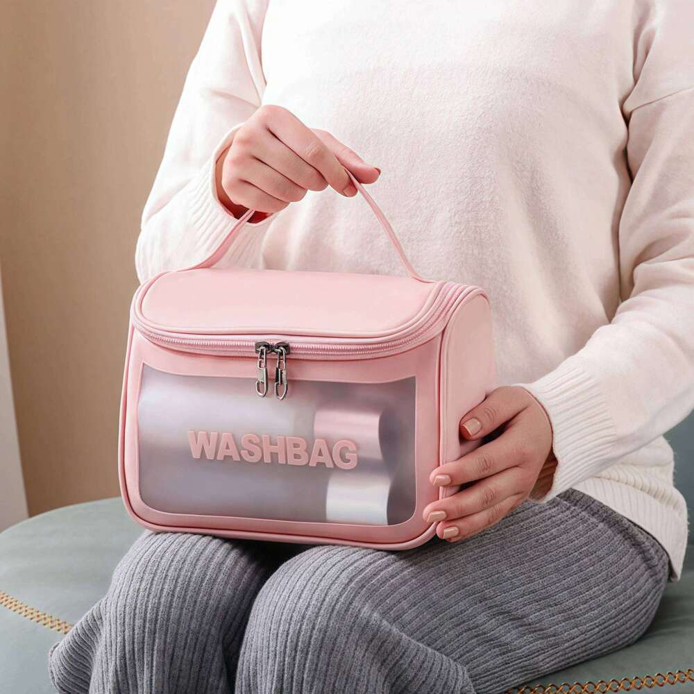 Ins Style Multifunctional Women's Cosmetic Hand Wash Portable Waterproof Swimming Bag Home Travel Organizer Y260206