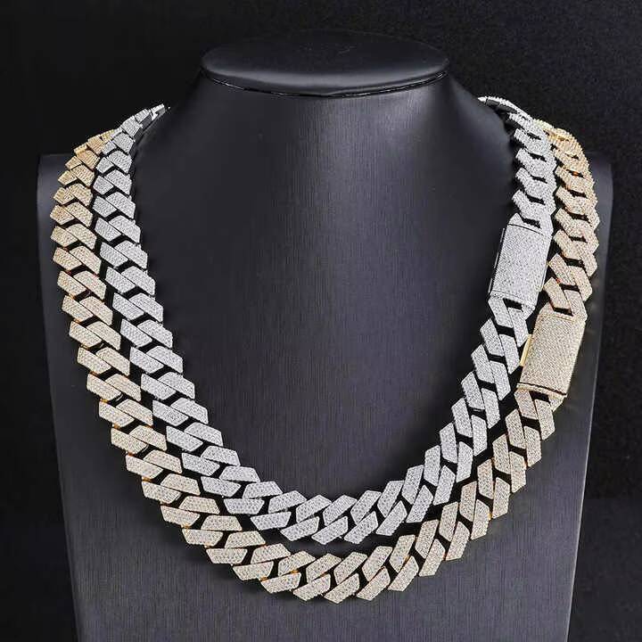 Majestic Unisex 15mm Four-Row Iced Lab Grown Diamond IGI Certified Brilliant Cut Necklace Miami Cuban Link Chain Gold/Silver