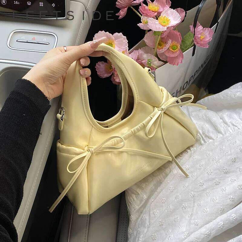 LFTSID Trendy Bow Shoulder 2025 Summer Yellow Underarm Daily Crossbody Bag Casual Ladies New in Handbags and Purses Y260205