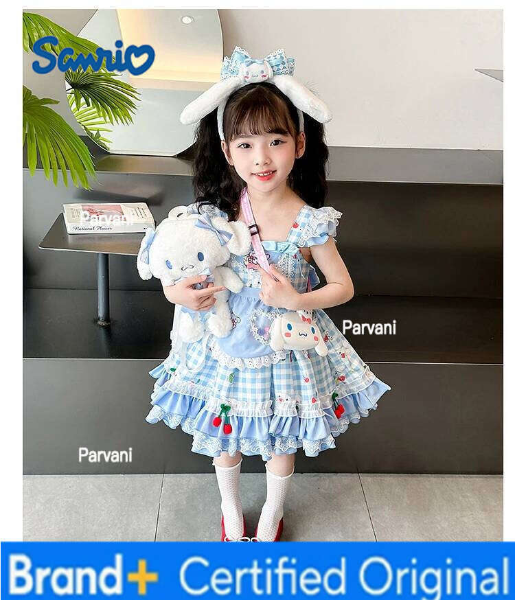 Sanrio Cinnamoroll Children's CosPlay Kuromi CartoonDress Blue Girl Strap Skirt My Melody Princess Dress Birthday Gifts H260206 - view 7