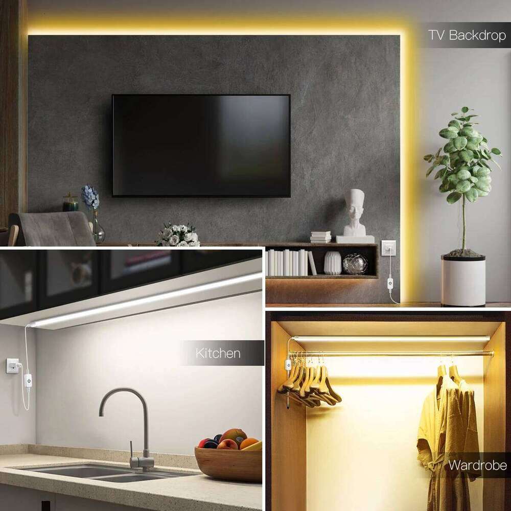 USB Touch Sensor Dimmable Switch 5V COB LED Strip Neon Light 320leds/m Waterproof Dimmer Controller Backlight Cabinet Room Decor Z260206