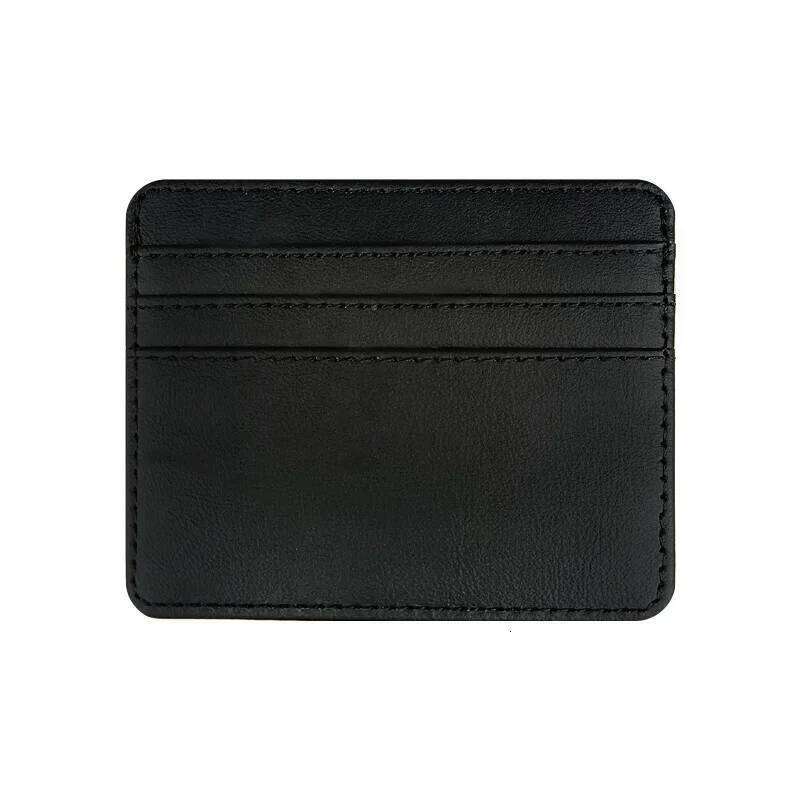 1PCS Man Purses Ultra Thin Mini Business Bank Credit Card Holder Wallet Simple Black Women Small Coin Cards Cover Pouch Case Bag Y260206