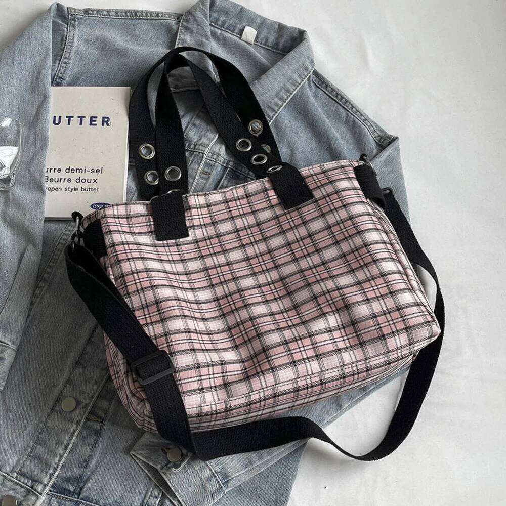 Crossbody Women Adjustable Strap Underarm Bag Nylon with Rivet Satchel Purse for Travel Shopping Y260205