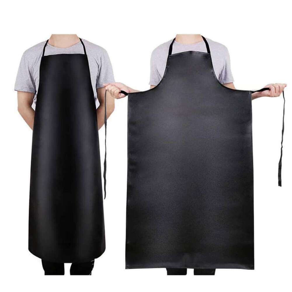 Heavy Duty Waterproof Dishwashing 40 Inch Work PU Leather Dishwasher for Men Cleaning Apron Lig S260205