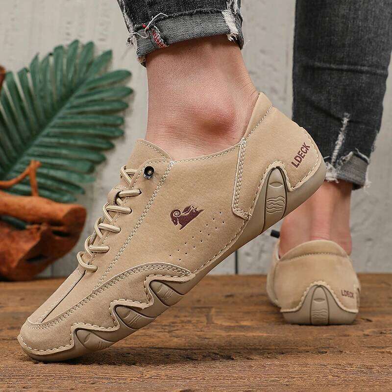 Men's Industrial Retro Style Boots Breathable Comfortable Lightweight Suitable for Outdoor Walking Daily Commuting Flat Shoes