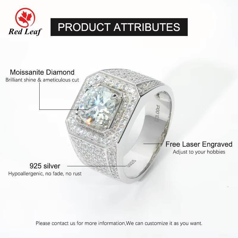 Redleaf White Gold Lab Grown Diamond IGI Certified 14k 18K Customized Unisex Wedding Ring DEF VVS VS Round Lab Diamond Party