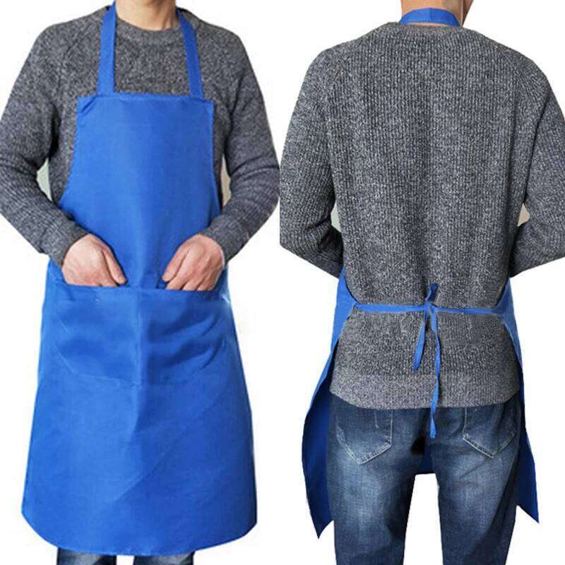 Waterproof Oil Cooking Chef For Women Men Kitchen Apron With Front Pocket Dishwashing Cleaning Home Aprons Unisex S260205