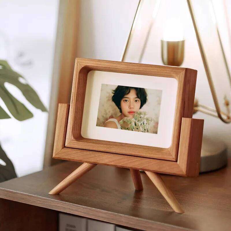 Solid Wood Photo 5/6 Inch Detachable Display Rack High-End Picture Frame for Living Room or Tabletop Home Decoration S260205