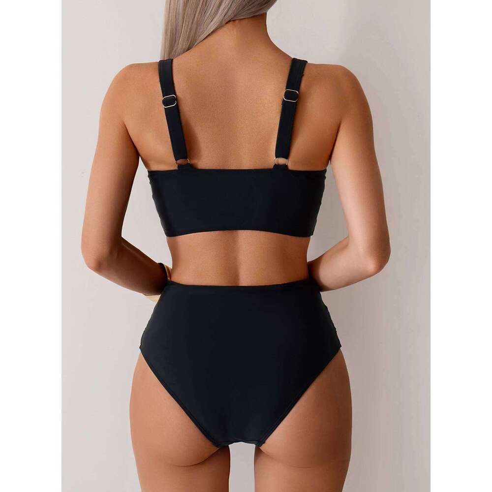 2025 New Sexy Cross High Waist Bikini Sets Swimsuit For Women Push Up Swimwear Female Two Pieces Bathing Suit Summer Beach Wear XJ260206
