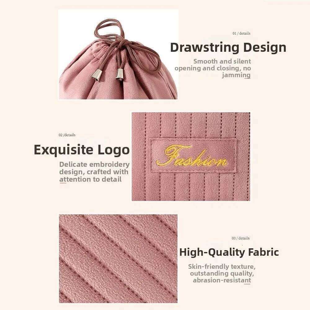Large Capacity Drawstring Makeup Partition Design Vertical Style Toiletry Lightweight Thickened Cosmetic Bag Travel Use Y260206