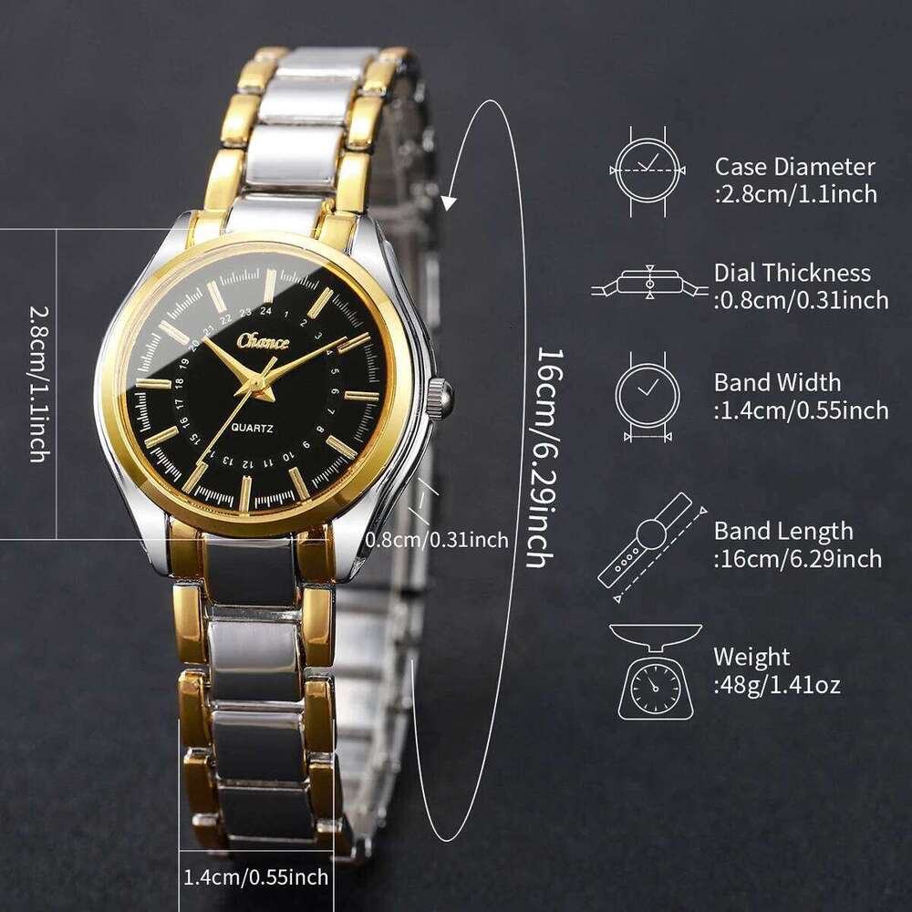 2PCS/Set Ladies Small Dial Analog Quartz Wristwatch Fashion Women Watches Opening Cuff Bracelet Set Reloj MujerWithout Box Z260206