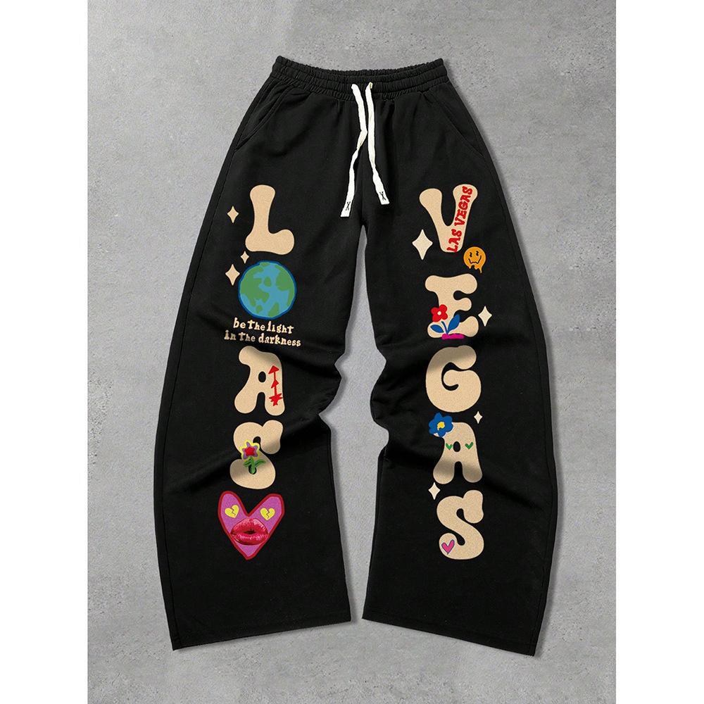 Luxury Brand Designer Clothes Foreign Trade Hip-Hop Trendy Brand Casual Pants For Men Loose Fit Trendy Versatile Pants In Stock Wholesale